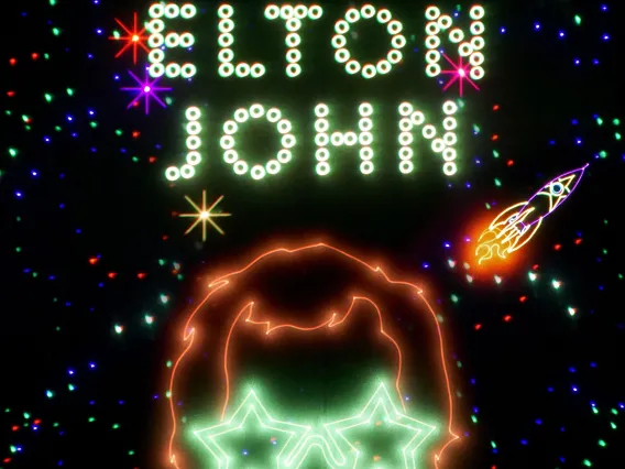 Laser Elton John Poster