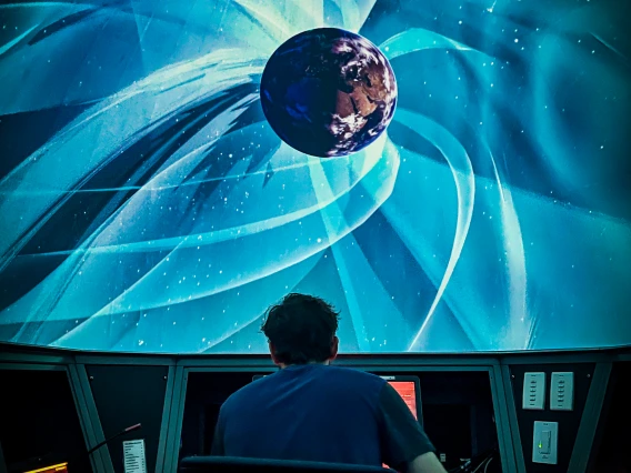 Operator in Flandrau Planetarium