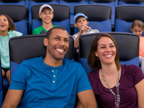 Family watching planetarium show at Flandrau in Tucson