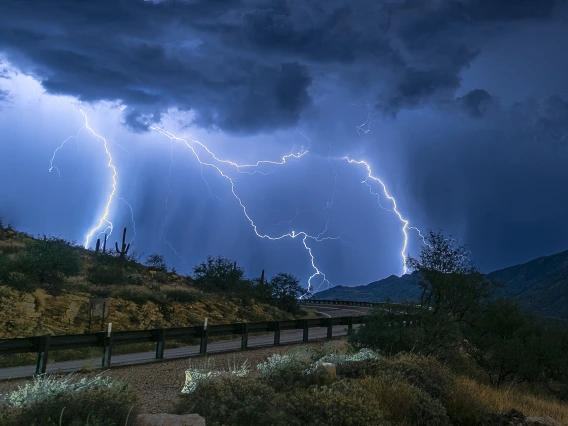 Lightning on Tucson highway