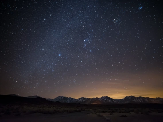 Desert night sky