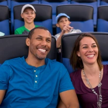 Family watching planetarium show at Flandrau in Tucson